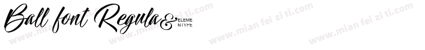 Ball font Regula字体转换
